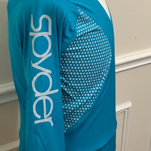 Spyder CYCLING 3/4 SLV TOP - Turq/Grey - Picture 2 of 15